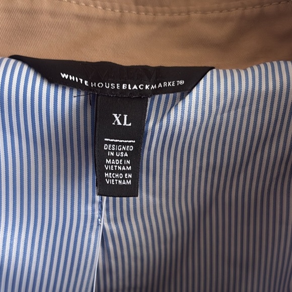NWT. White House Black Market Tan Trench Coat - Picture 3 of 7